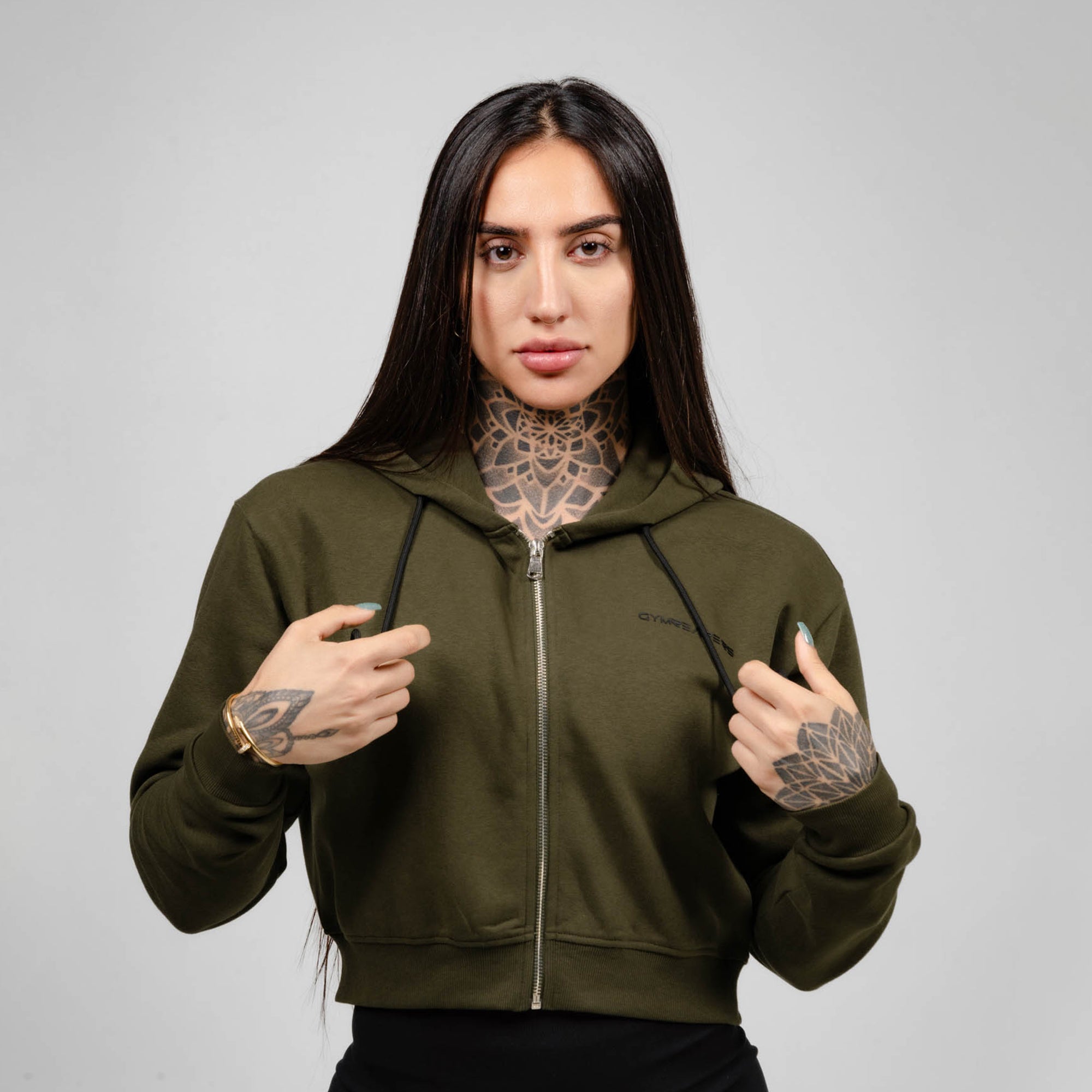 Cropped zip jacket best sale