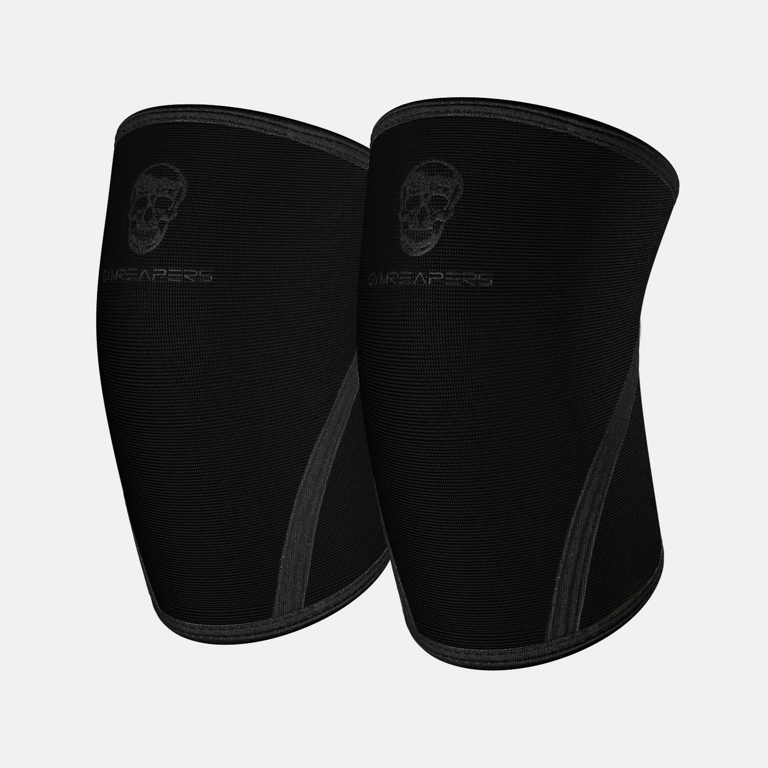 7mm - Neoprene Knee Sleeves - Black - IPF Approved