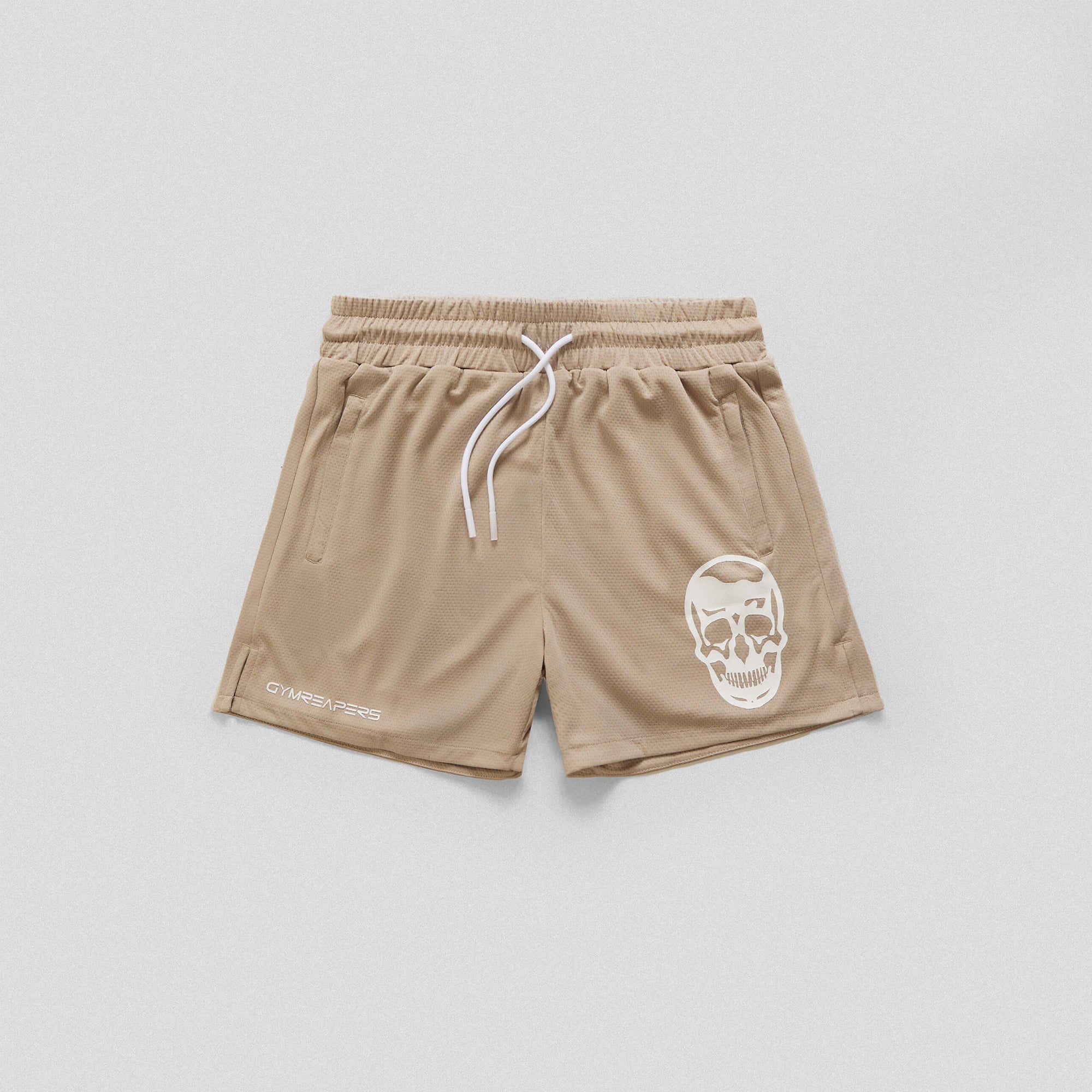 Gymreapers Mesh Training Shorts Khaki