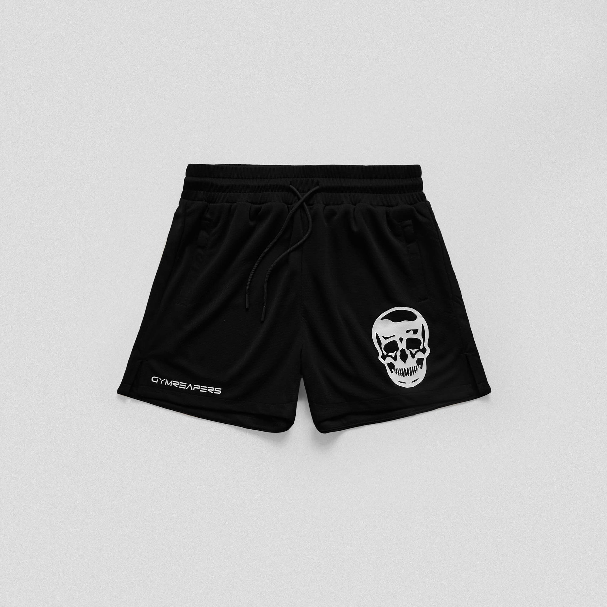 Mesh Training Shorts Black White