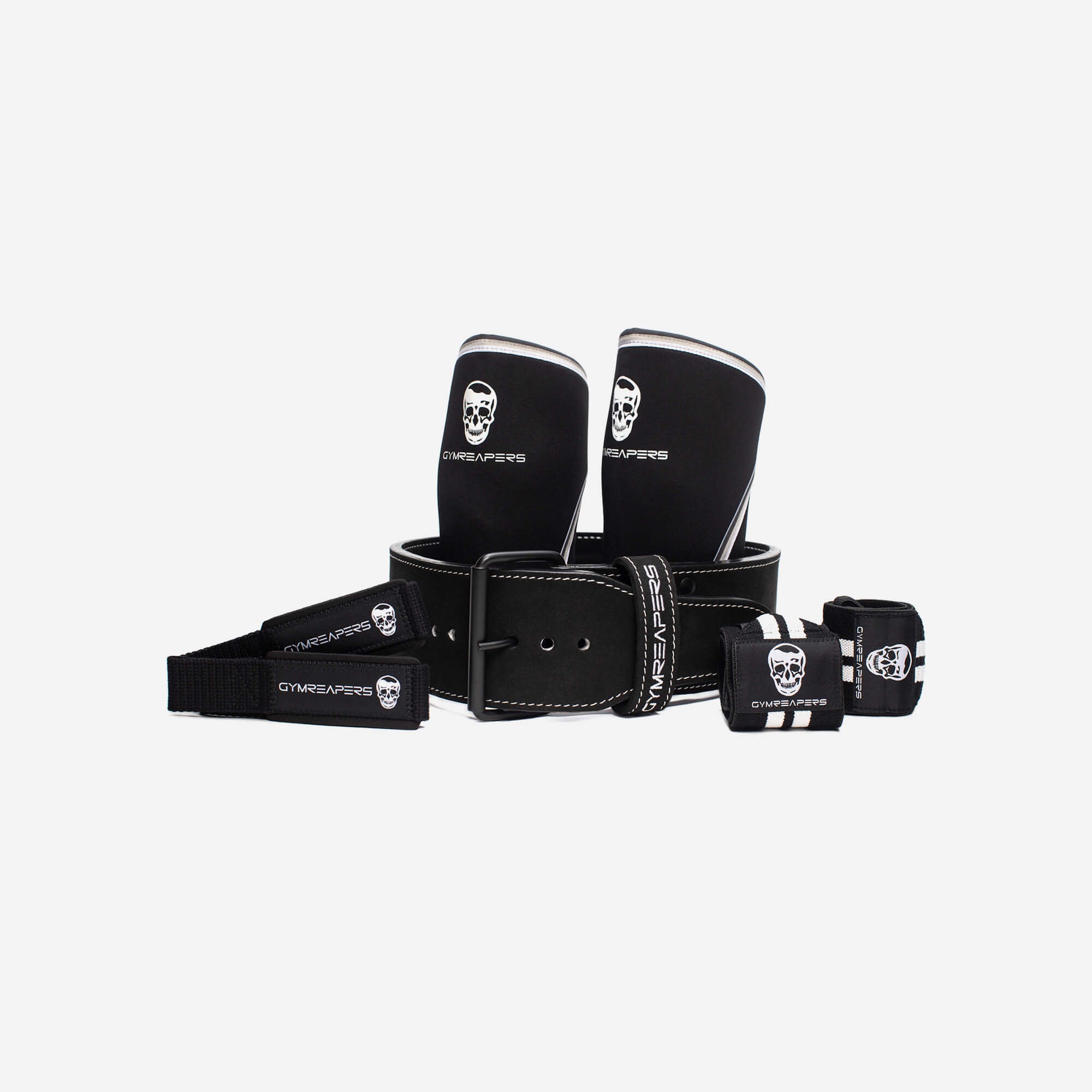 Gymreapers 7MM Knee Sleeves - Black/White