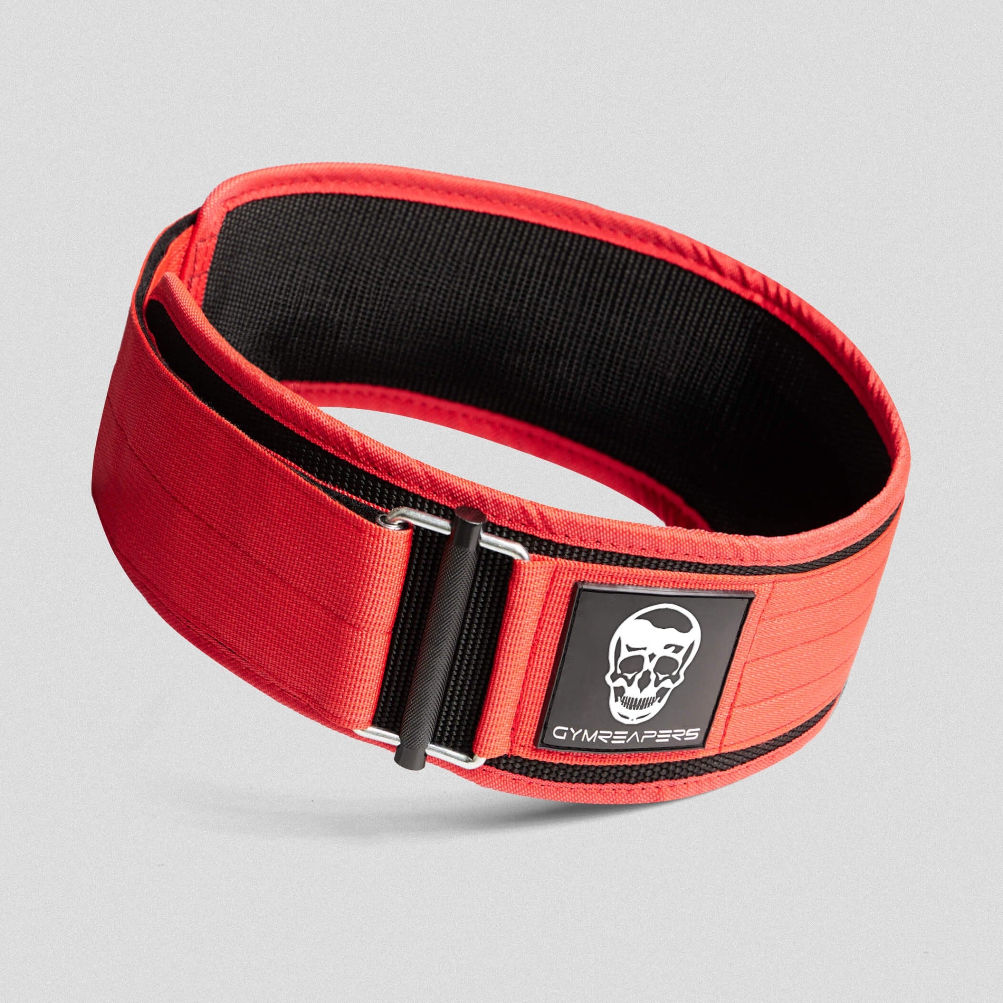 Gymreapers Quick Locking Weightlifting Belt Premium Back Support Red