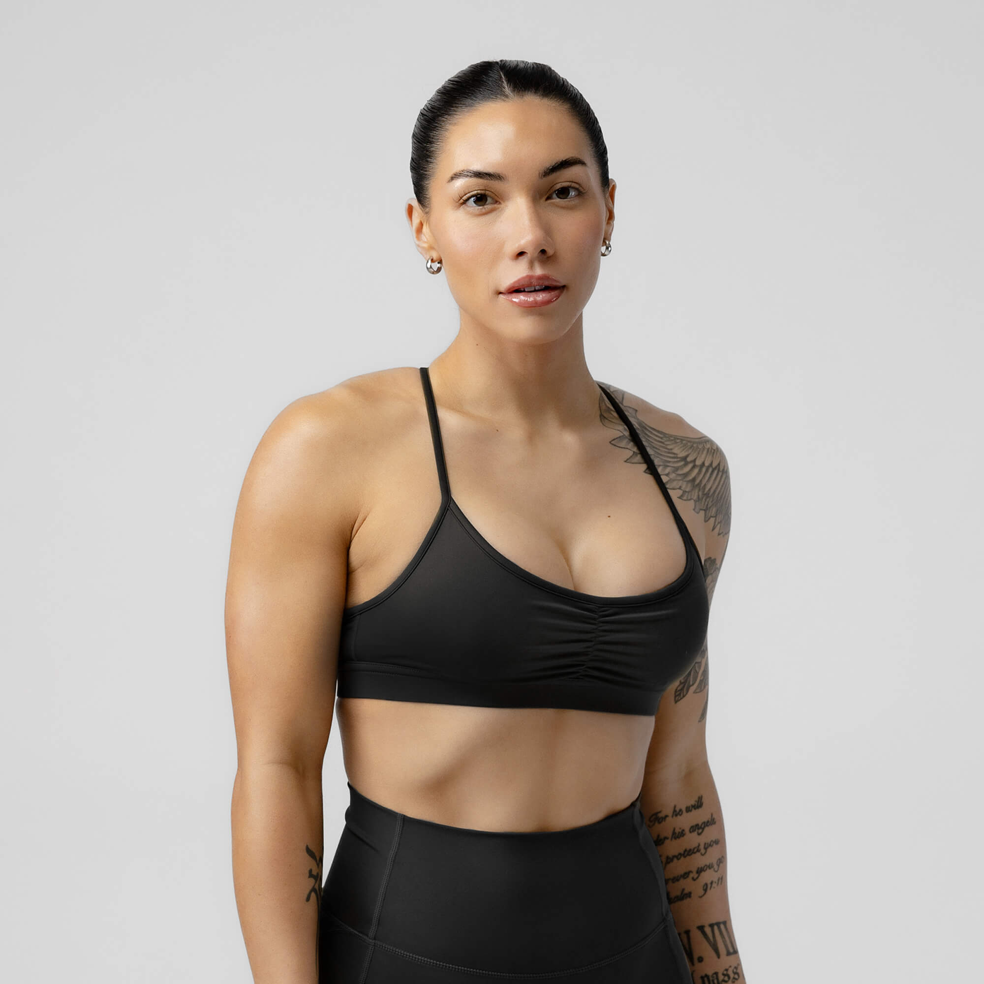 Womens Charcoal Sports Bra Tank Top Hoodie  Runner Island Activewear –  Runner Island®