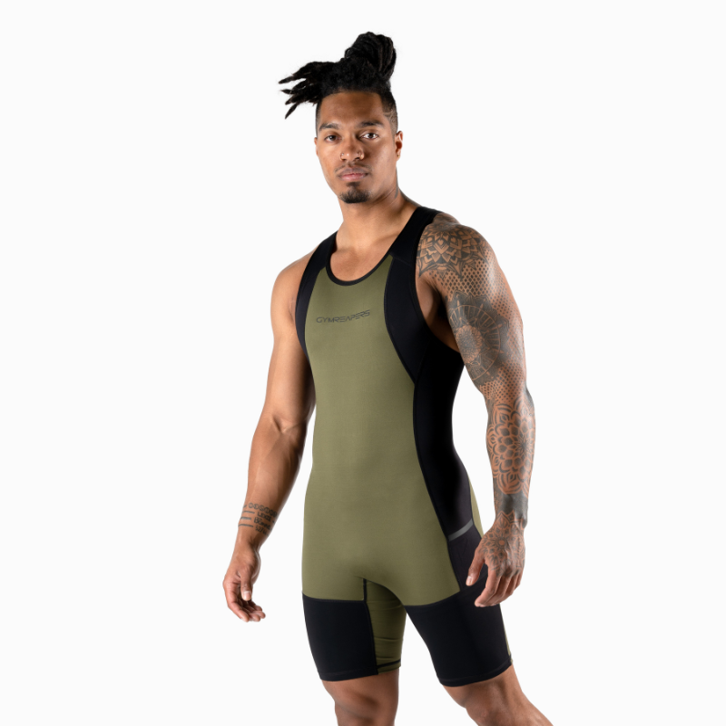 Apex Weightlifting Singlet - OD Green (IPF Approved)