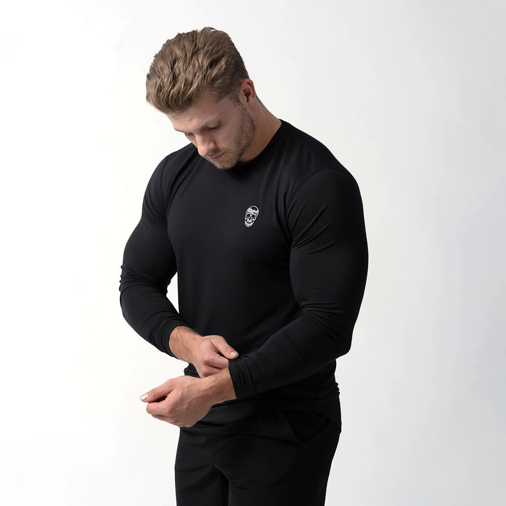 Long sleeve gym hot sale shirts mens