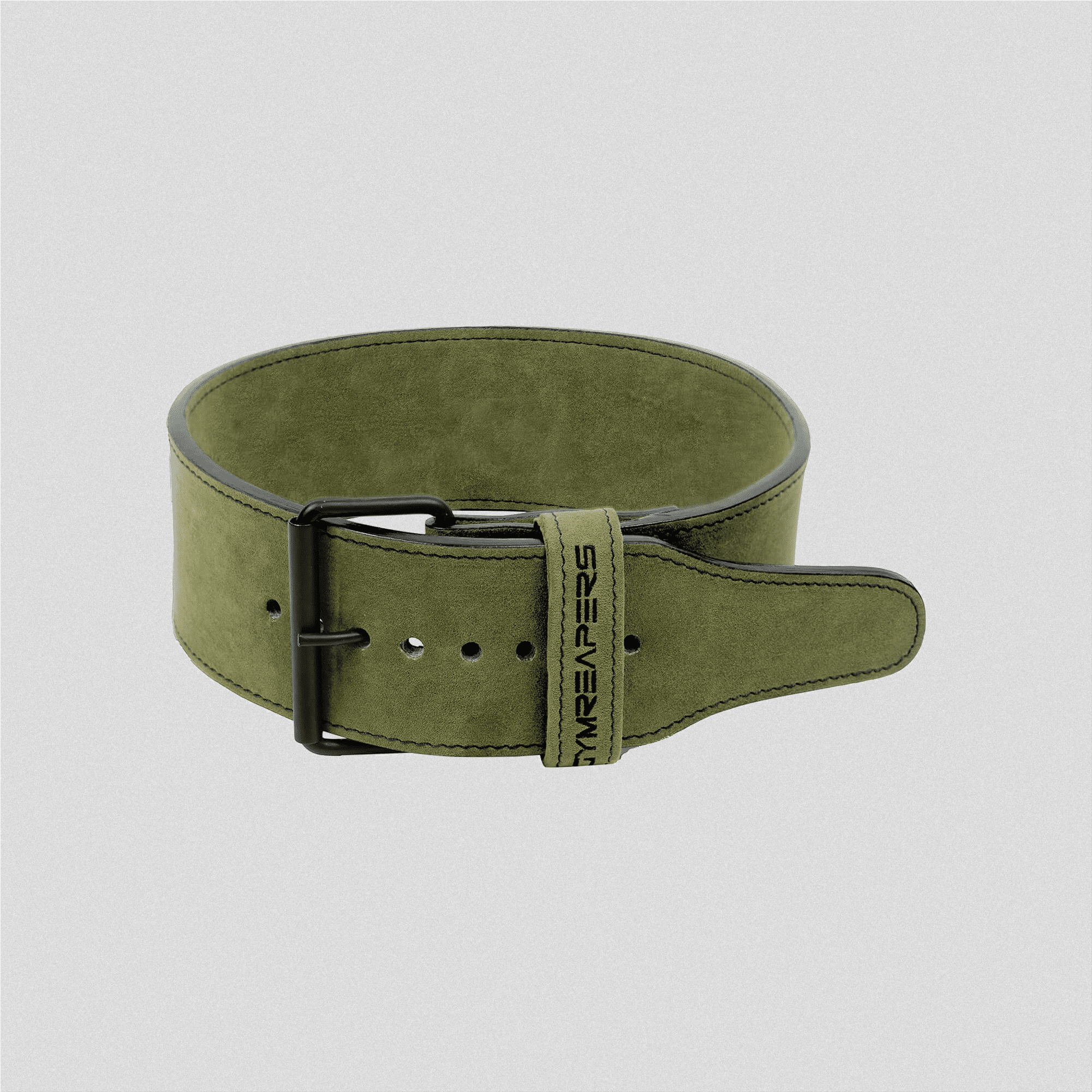 10mm single prong belt green front