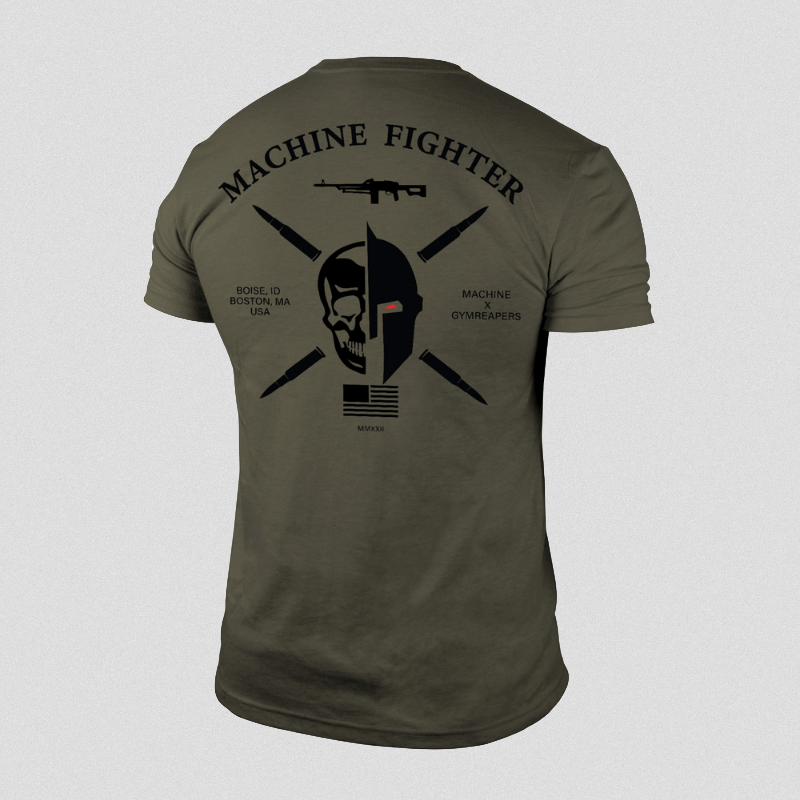 762 machine fighter tee green main