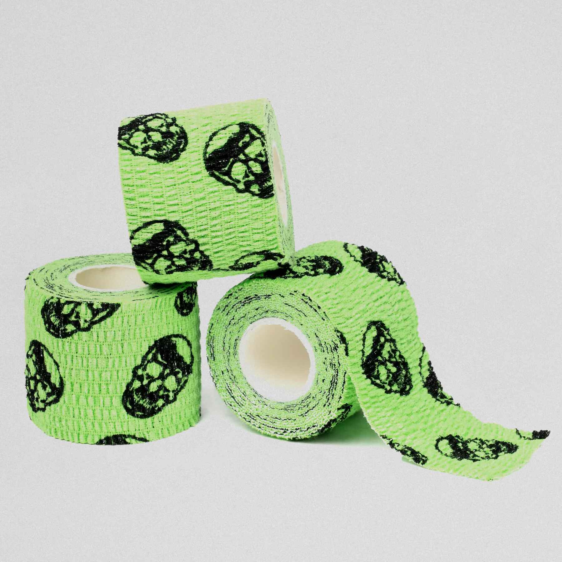 Gymreapers Skull Tape three rolls stacked.