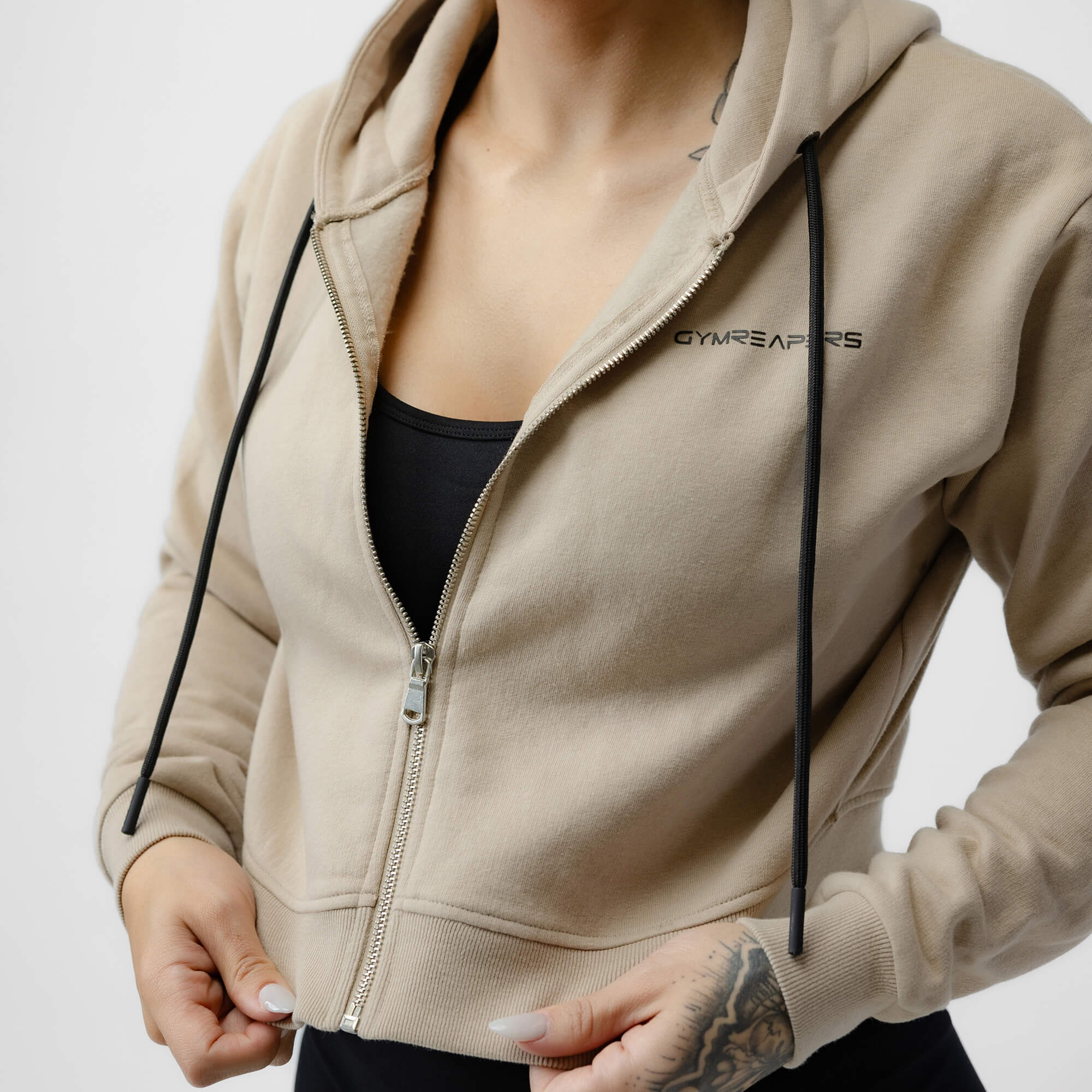 Cropped on sale zipper jacket