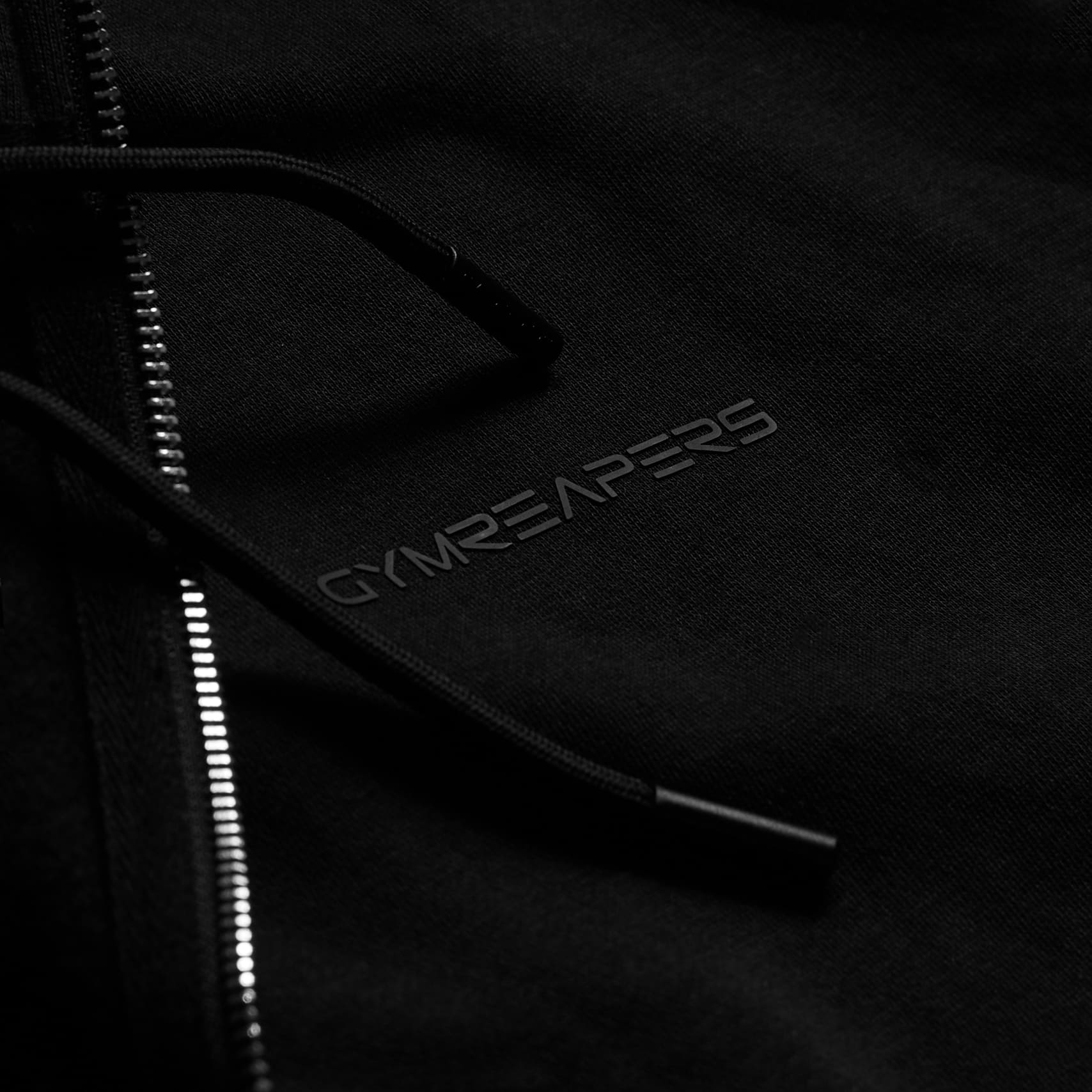 ascend zip up hoodie black black detail