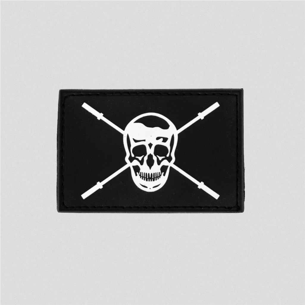 barbell cross patch