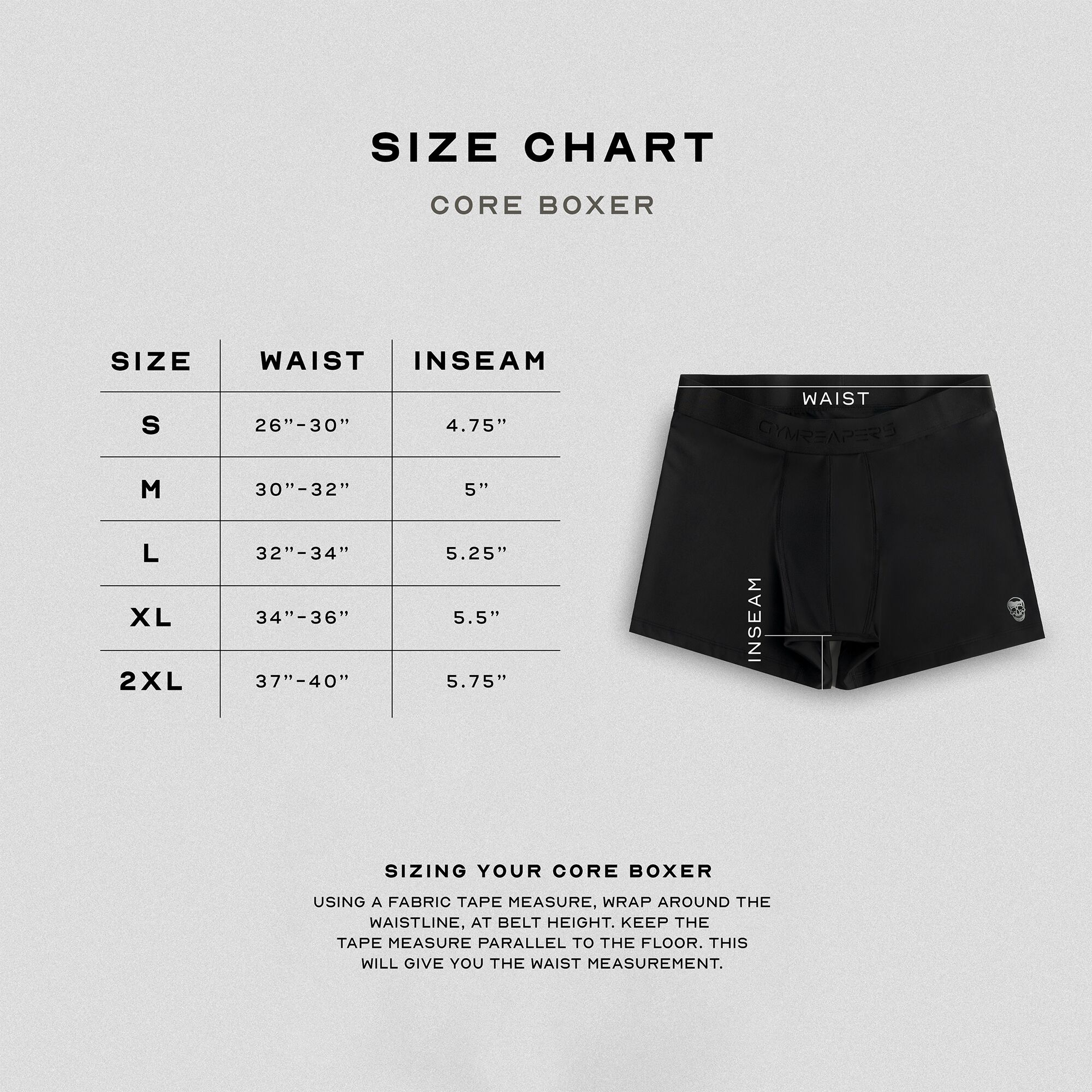 boxer size guide