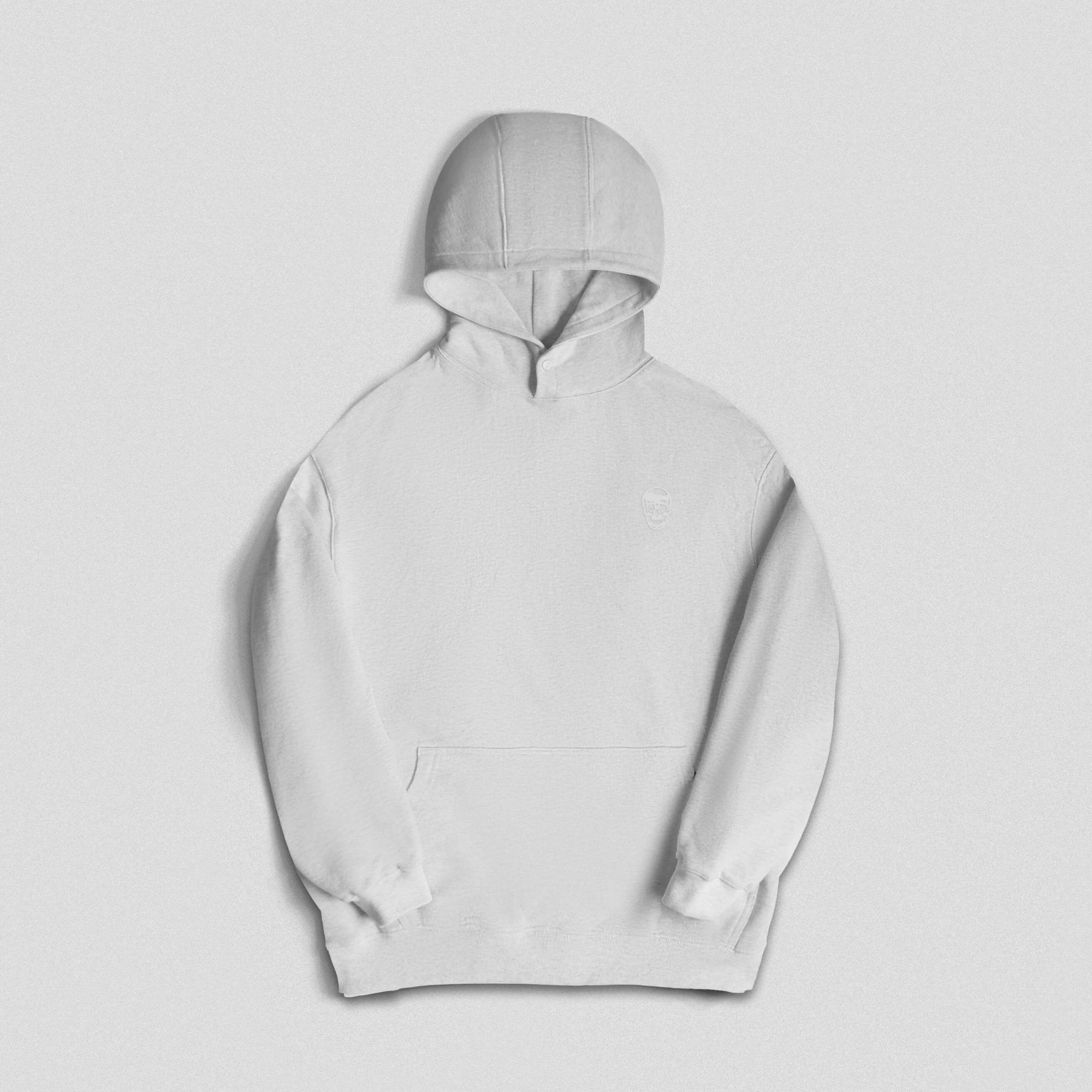 heavy weight hoodie heather gray front