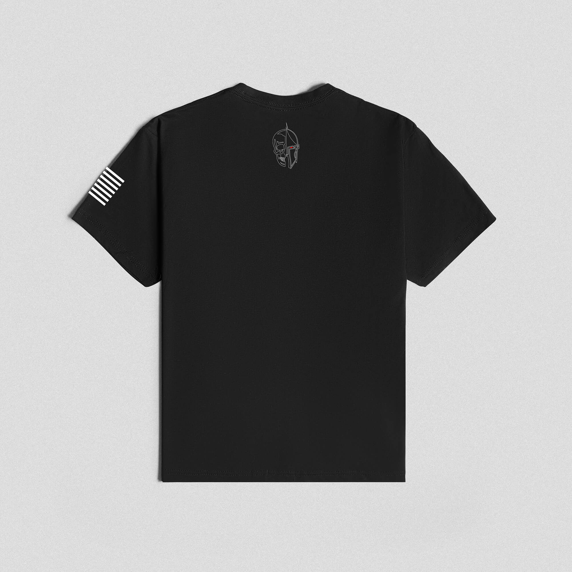 machine stamp tee black back