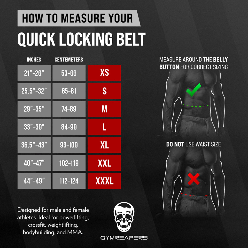 Weight lifting clearance belt size