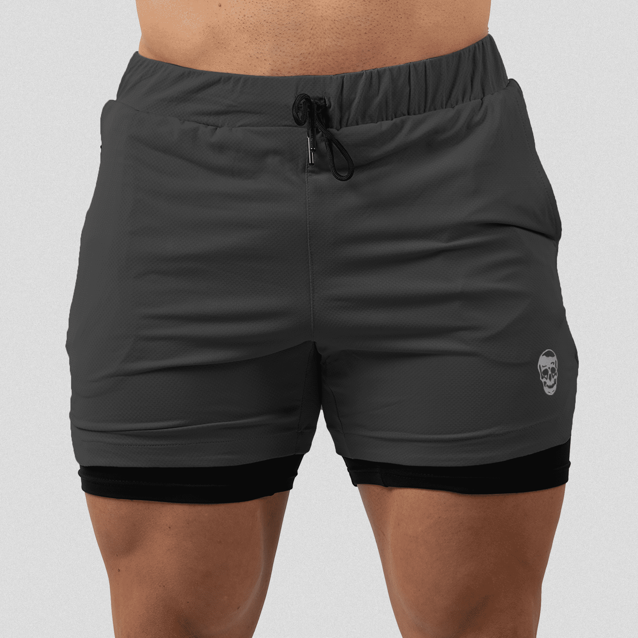 react shorts gray main