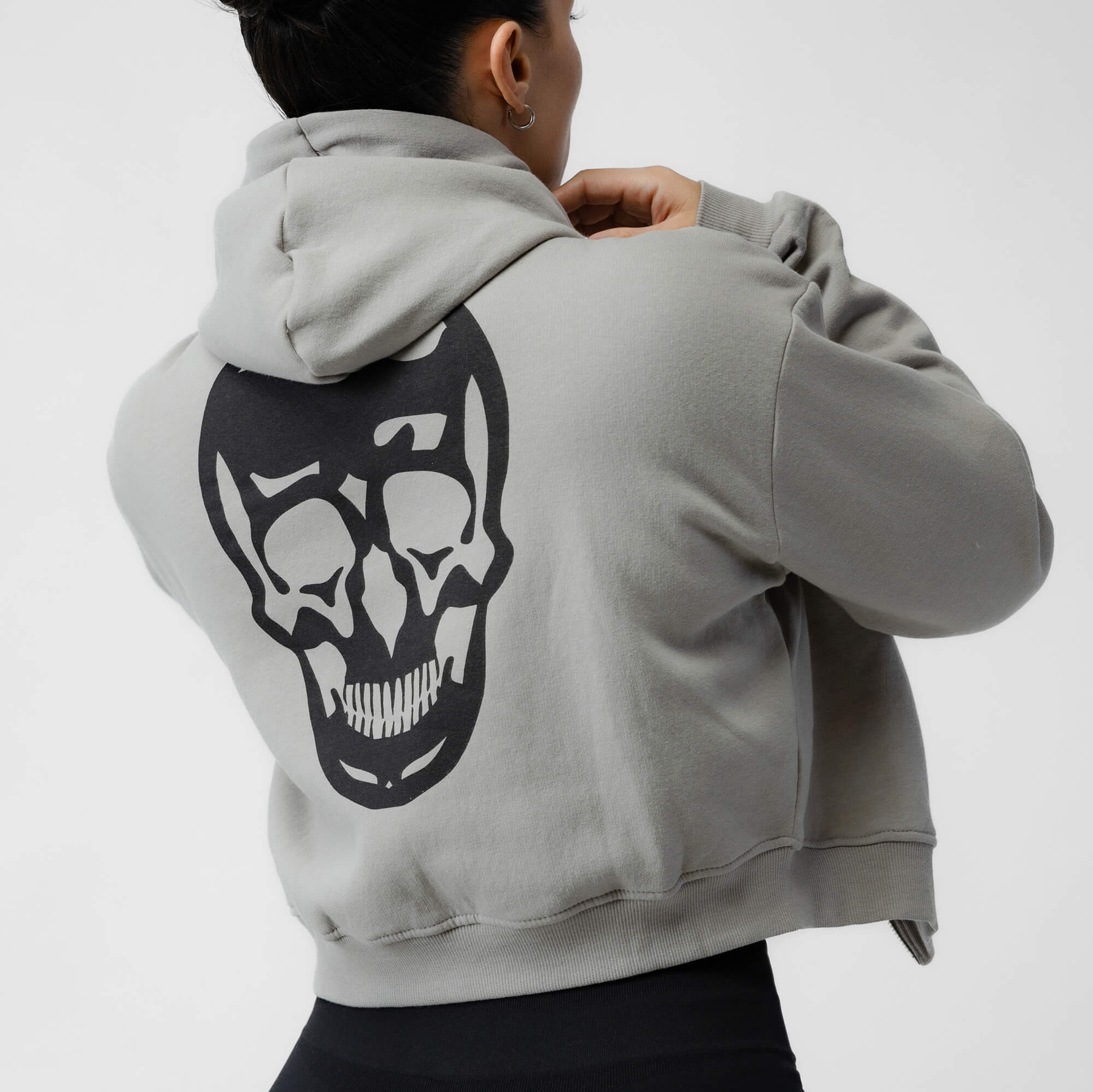 Cropped skeleton hoodie hot sale