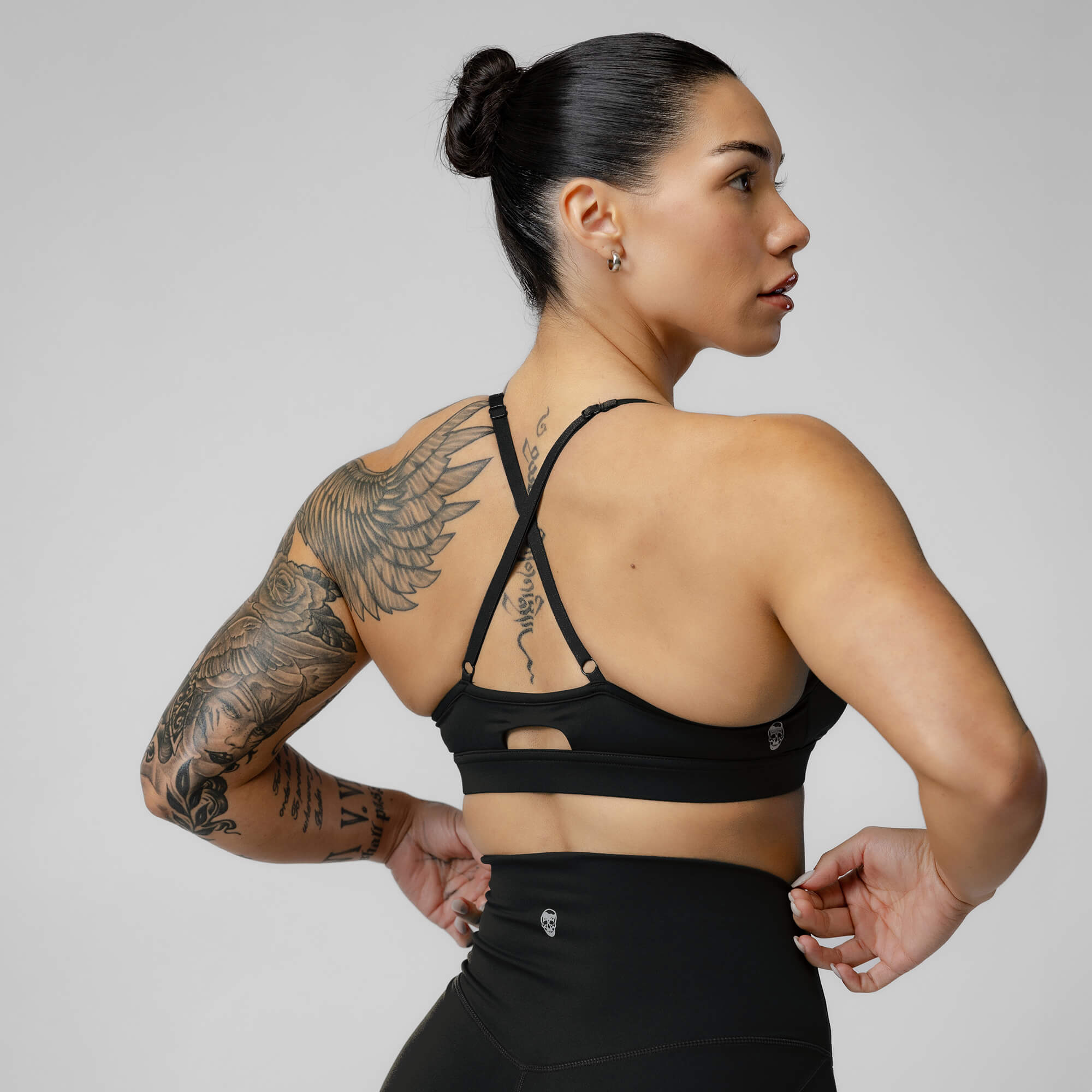 Gym Exercise Support Sports Bra - Black - GYMVERSUS