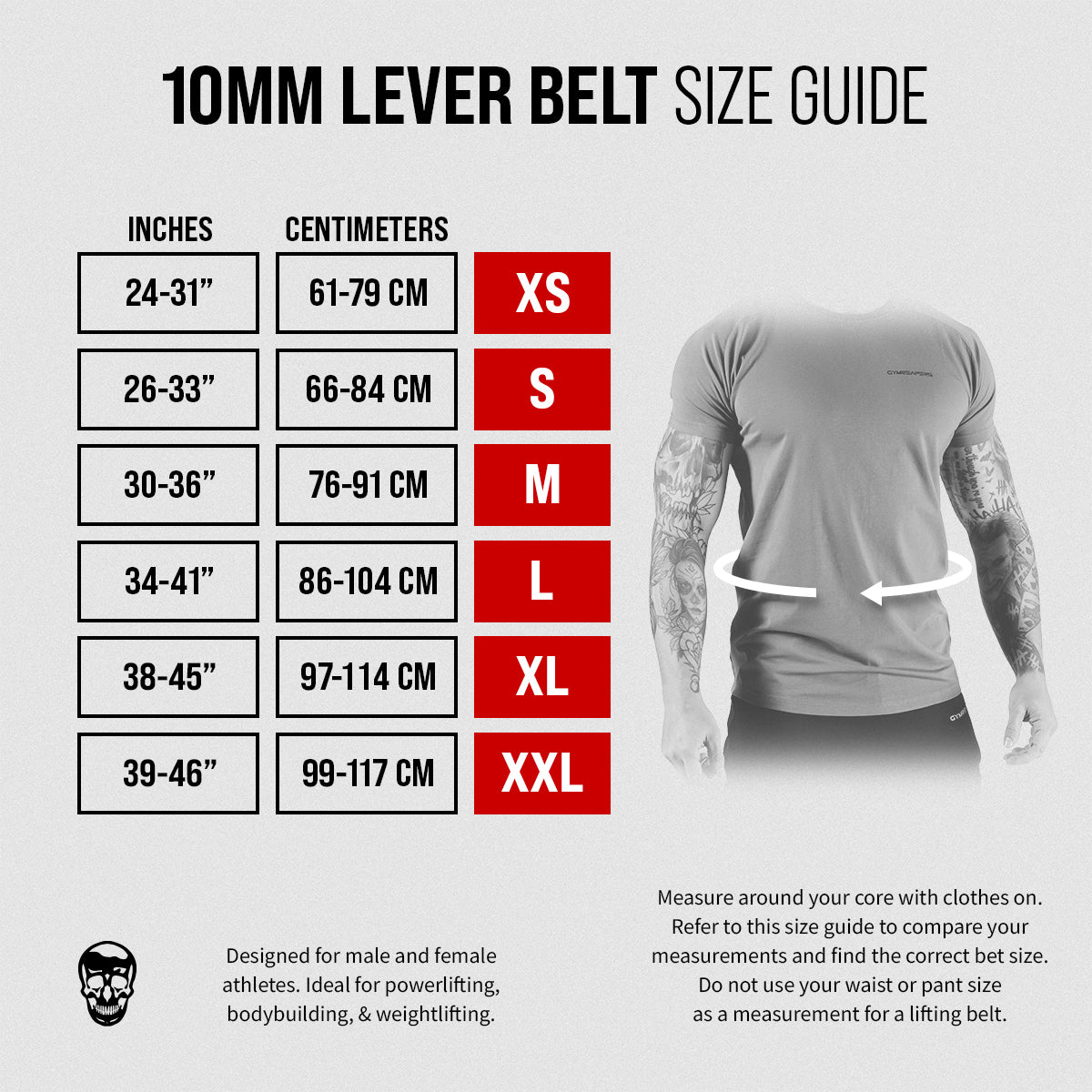 10MM Lever Belt - Gray